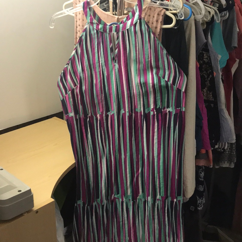 Multi color stripe dress from Laundry by shelli se